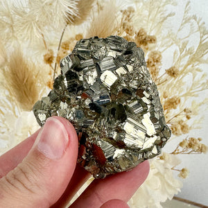 Golden Radiance: High-Quality Pyrite Cluster of Power