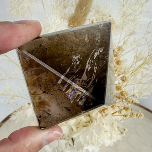 Smokey Quartz Pyramid - Radiant Rainbows, 99g