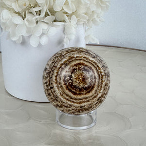 Peruvian Marvel: Aragonite Sphere of Balance