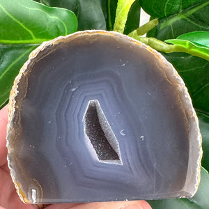 Agate Druzy Crystal Geode | Grounding, Stability & Protection