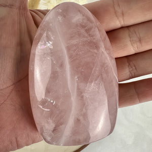 Rose Quartz Dome - Illuminated with Rainbows, 173g