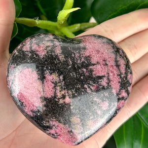Rhodonite Heart Crystal | Grounding Love & Emotional Balance