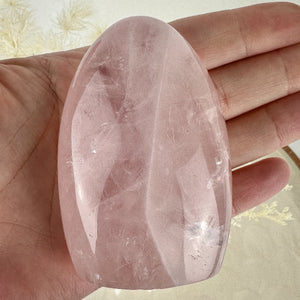 Rose Quartz Dome - Illuminated with Rainbows, 173g