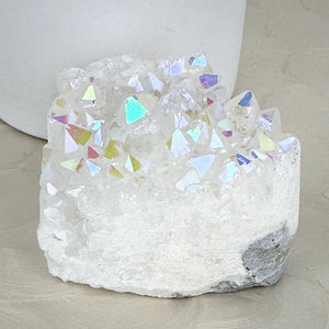 Angel Aura Quartz Cluster - Heart Shape 182g