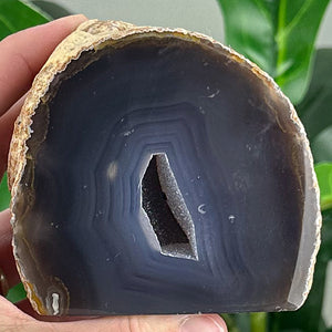 Agate Druzy Crystal Geode | Grounding, Stability & Protection