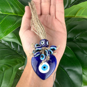 Evil Eye Heart Hanging | Protection Charm | Multi Eye Design