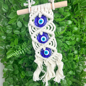 Evil Eye Macrame Wall Hanging | Boho Protection Decor