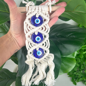 Evil Eye Macrame Wall Hanging | Boho Protection Decor