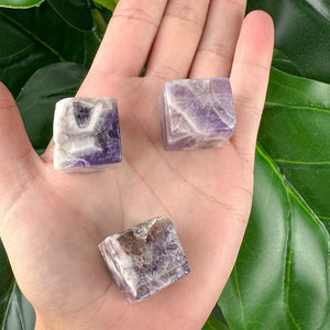 Amethyst Cube Stone | Calm & Spiritual Protection | Tumbled Crystal
