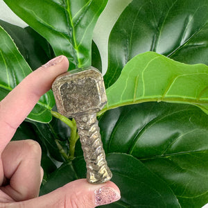 Rustic Pyrite Hammer Solid Carving