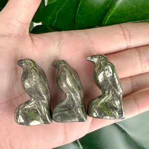 Intuitively Chosen Pyrite Mini Bird Carving