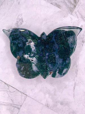Natural Moss Agate Butterfly