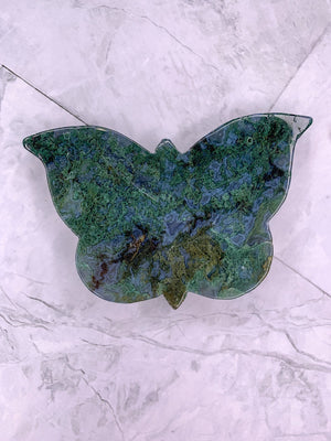 Natural Moss Agate Butterfly