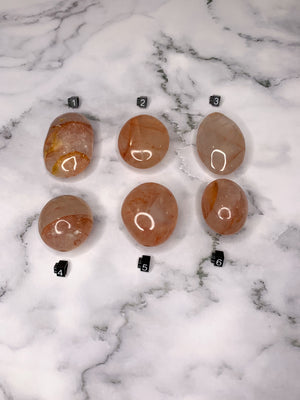 Fire Quartz Palm Stone