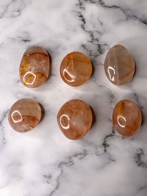 Fire Quartz Palm Stone