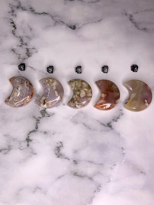 Flower Agate Moon Stone