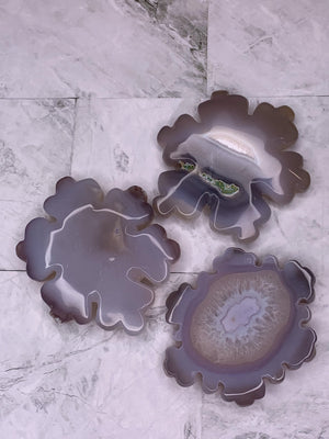 Agate Druzy Snowflake