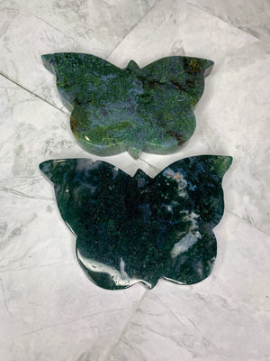 Natural Moss Agate Butterfly