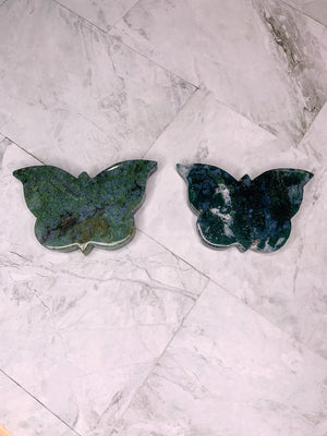 Natural Moss Agate Butterfly