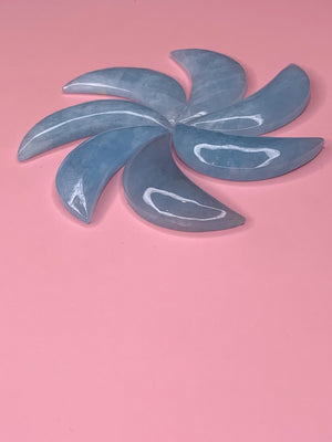 Aquamarine Crescent Moon