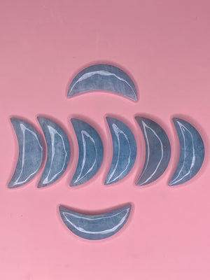 Aquamarine Crescent Moon