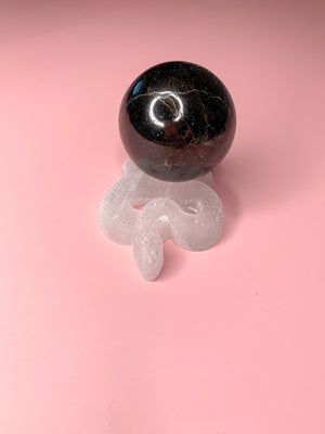 Selenite Snake Carving