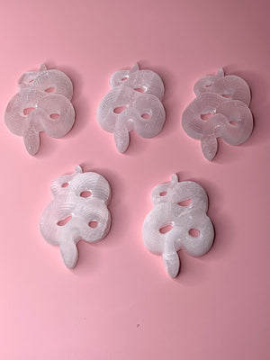 Selenite Snake Carving