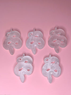 Selenite Snake Carving