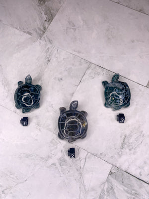 Natural Moss Agate Turtle