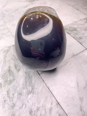 Agate Druzy Skull Carving