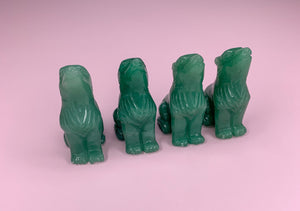 Green Aventurine Wolf