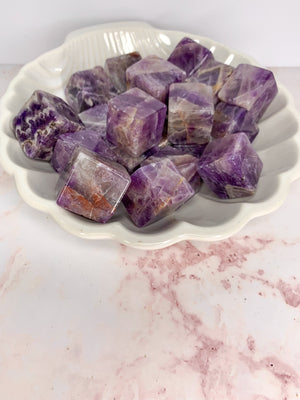 Purple Amethyst Cube Like Stone