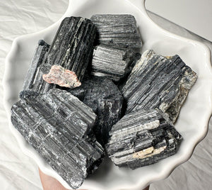 Enchanting Raw Black Tourmaline: Powerful Protection Crystal