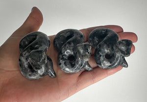 Intuitive Selection Larvikite Snake Carving - Healing Crystal
