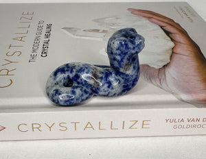 Sodalite Snake Carving - Healing Crystal