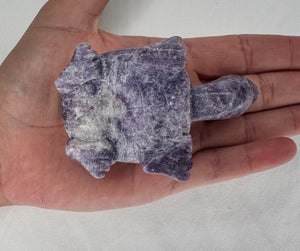 Large Mica Lepidolite Turtle Carving - Healing Crystal