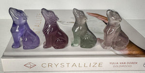 Fluorite Wolf Crystal Carving