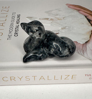 Intuitive Selection Larvikite Snake Carving - Healing Crystal