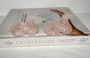 Rose Quartz Snake Carving - Healing Crystal