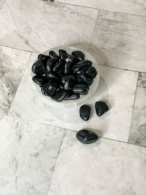 High Quality Black Tourmaline Tumbled Stone