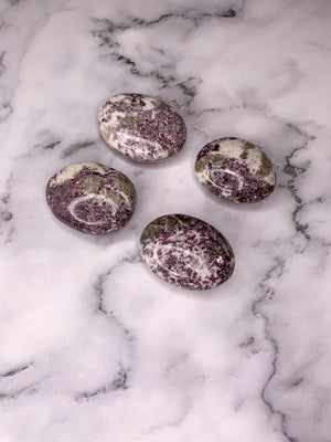 Very High Quality Lepidolite Palm Stone