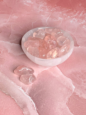 High Quality Rose Quartz Tumbled Stone