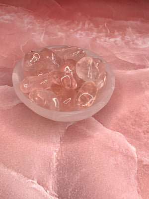 High Quality Rose Quartz Tumbled Stone