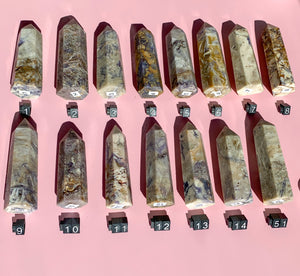 Violet Crystal Tower With Druzy