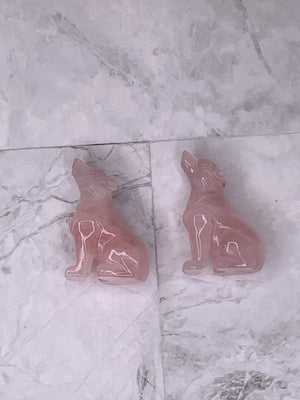 Rose Quartz Wolf
