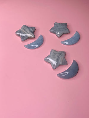 Aquamarine Star and Moon