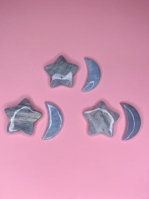 Aquamarine Star and Moon