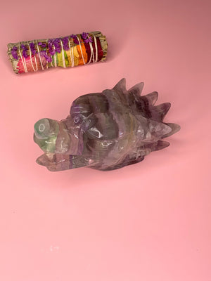 Large Fluorite Wolf Head