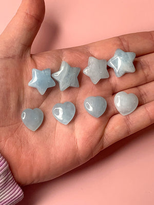 Aquamarine Star and Heart