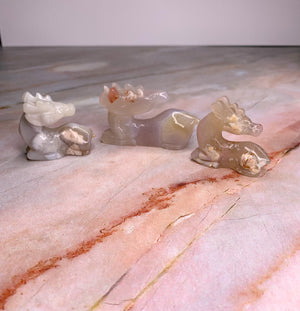 Flower Agate Deer Crystals